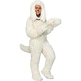 Shaggy Sheep Dog Halloween Costume for Kids - Jumpsuit with Hood, Ears, Paws, Tail, Shoe Covers