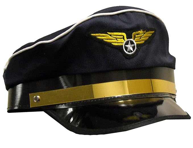 Forum Novelties Men's Novelty Adult Pilot Hat, Navy, One