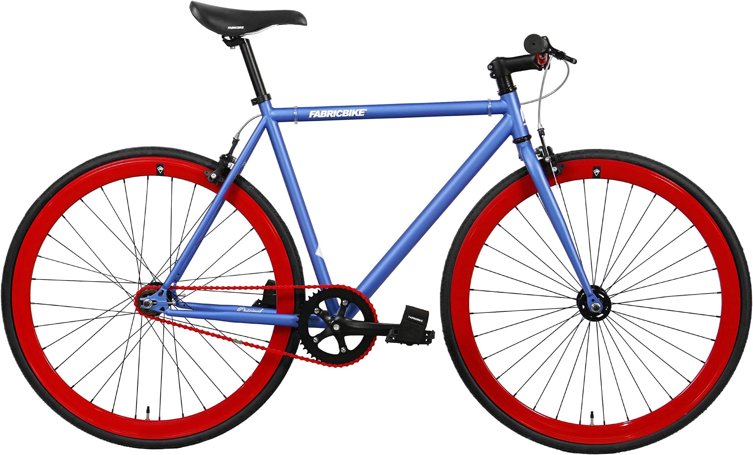 FabricBike-Fixie Bike, Fixed Gear Bike, Single Speed, Hi-Ten Steel Black Frame, 10Kg