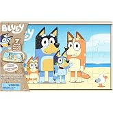 Spin Master Games Bluey 7-Pack Wooden Puzzles with Storage Tray for Kids | Includes 7 Wooden Puzzles, Screen-Free Activity, Develops Fine Motor Skills &amp; Dexterity, Features Bluey &amp; Family, Ages 4+