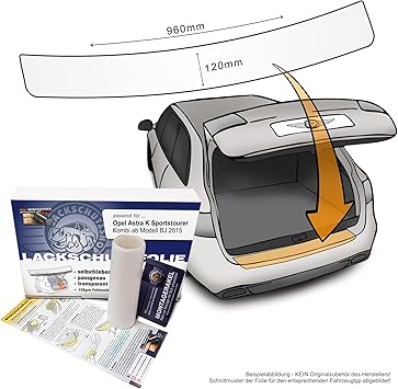 Passend Fur Opel Astra K Sportstourer Kombi Ab 2015 Passform Lackschutzfolie Als Selbstklebender Ladekantenschutz Autofolie Und Schutzfolie Transparent 150µm Amazon De Auto