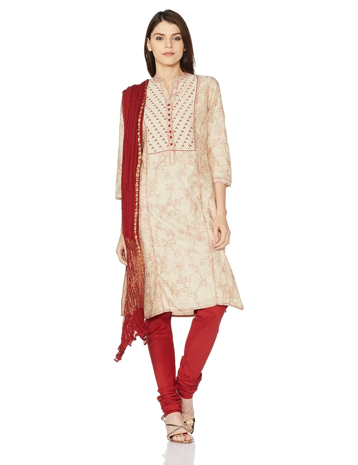 biba women's straight salwar suit