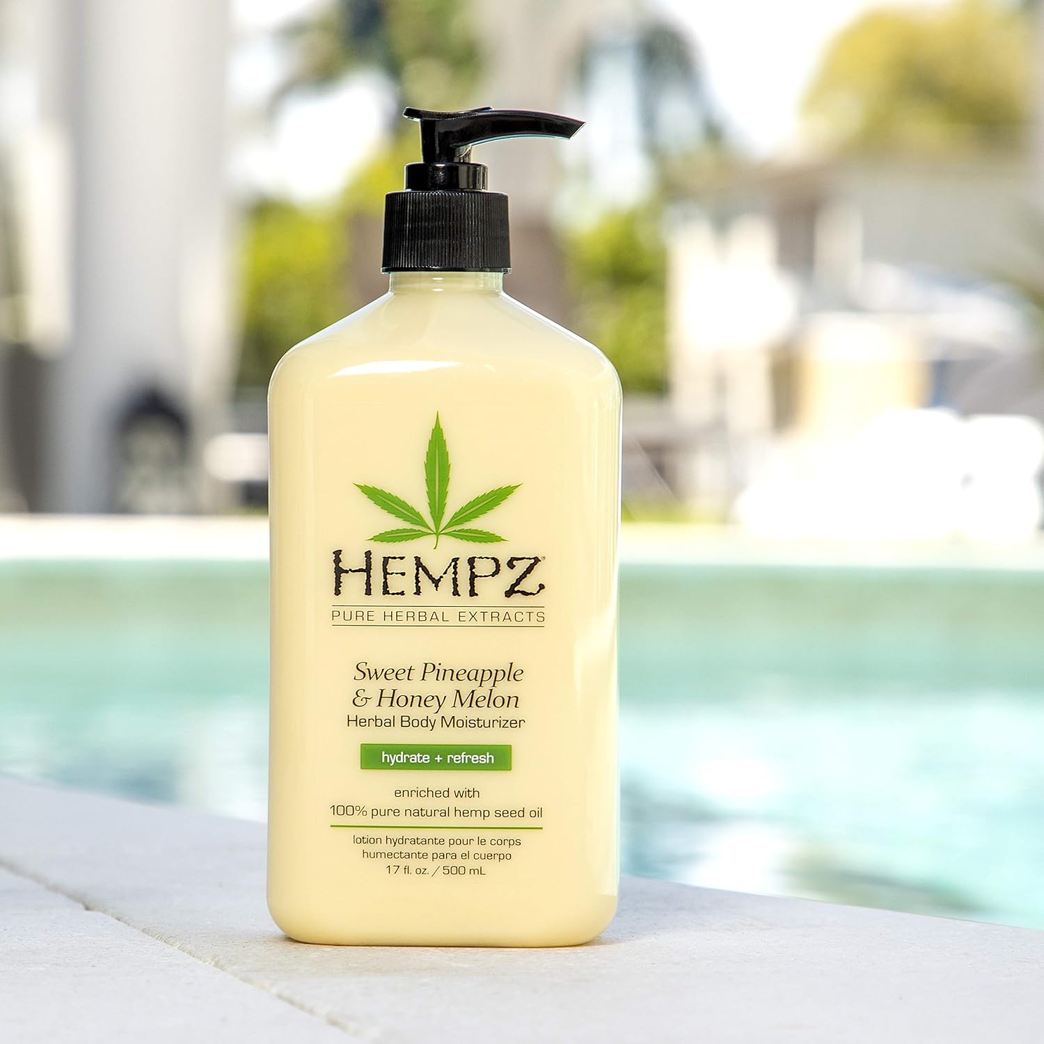 Hempz Sweet Pineapple & Honey Melon Moisturizing Skin Lotion, Natural Hemp Seed Herbal Body Moisturizer with Jojoba, Natural Extracts, Vitamin A and E, 17 oz : Beauty