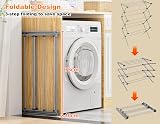 HOMIDEC 3-Tier Clothes Airer Grey, Durable Steel, Folding Design view 6