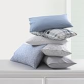 Tribeca Living Cotton Percale Queen Size Bed Sheet Set, 300 Thread Count, Extra Deep Pockets, Milk White