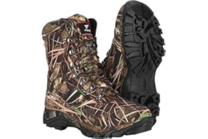 8Fans Hunting Boots for Men, 800g Thinsulate Insulated Waterproof Hunting Shoes, Lightweight Anti-Slip Outdoor Boots for Cold