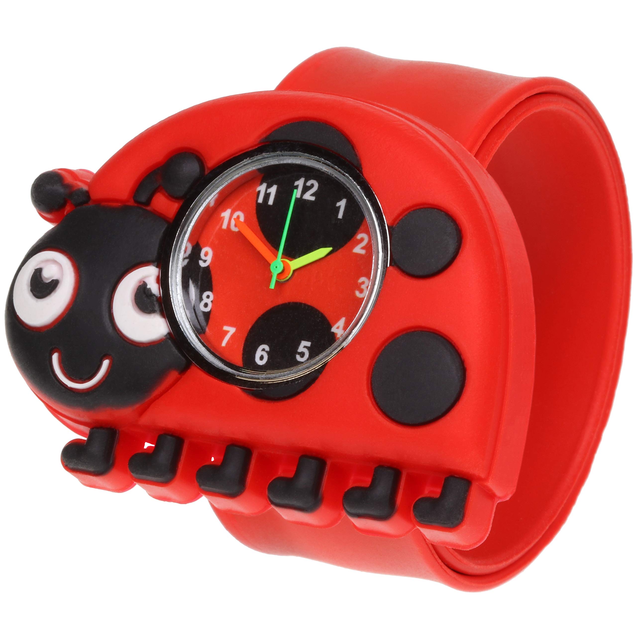 Stands Out, Supplying Outstanding Gifts Wacky Watch Ladybird Wildlife Design Slapwatch Fast Fit Kids Childrens Silicone Watch Band Learn to Tell The Time Unisex Instant Fit Any Size