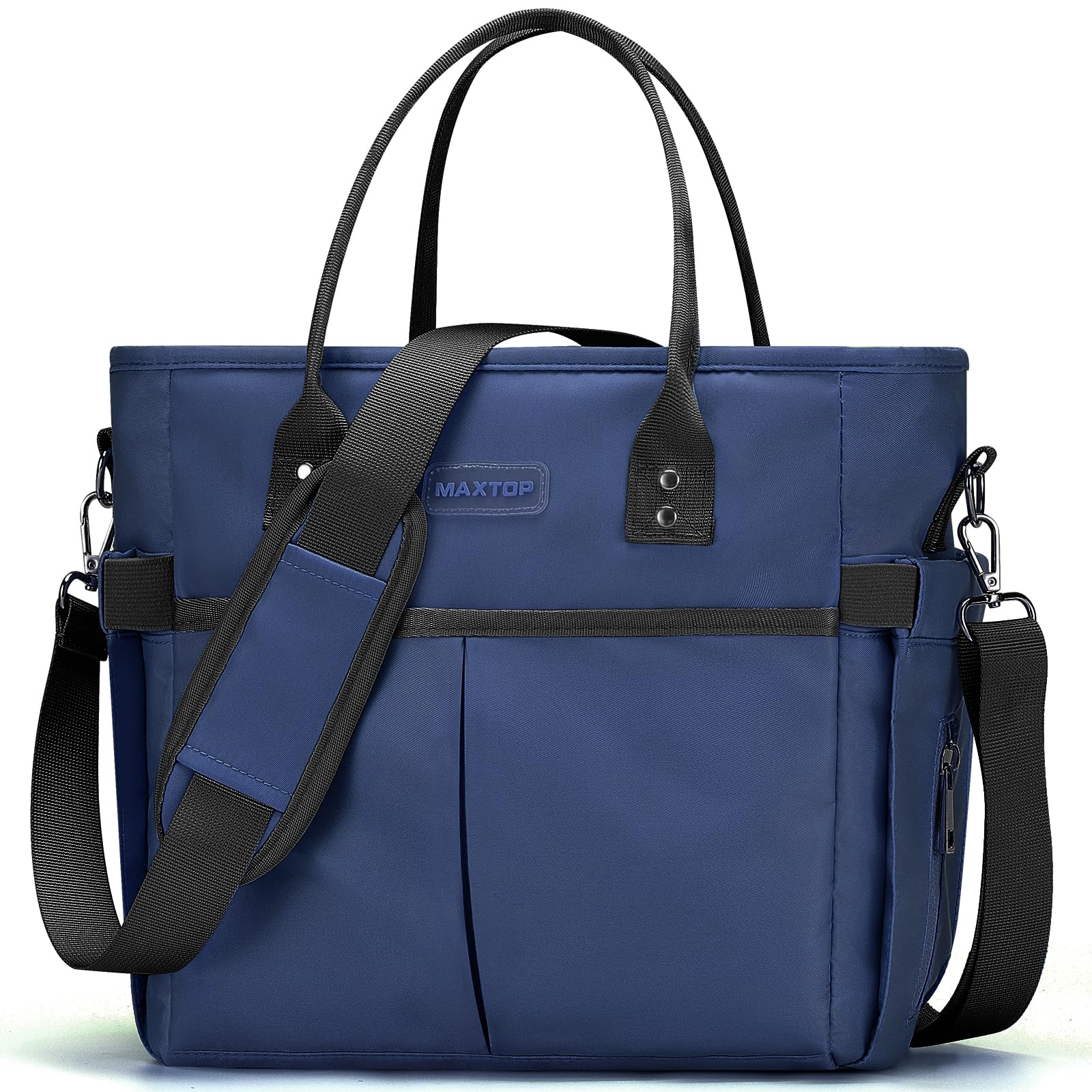 MAXTOP Lunch Bag Women for Work Insulated Thermal Lunch Box with Wide-Open Pocket Reusable Leakproof Cooler Bags with Removable Shoulder Strap for Teacher Nurse Office Picnic Travel Deep Blue Image