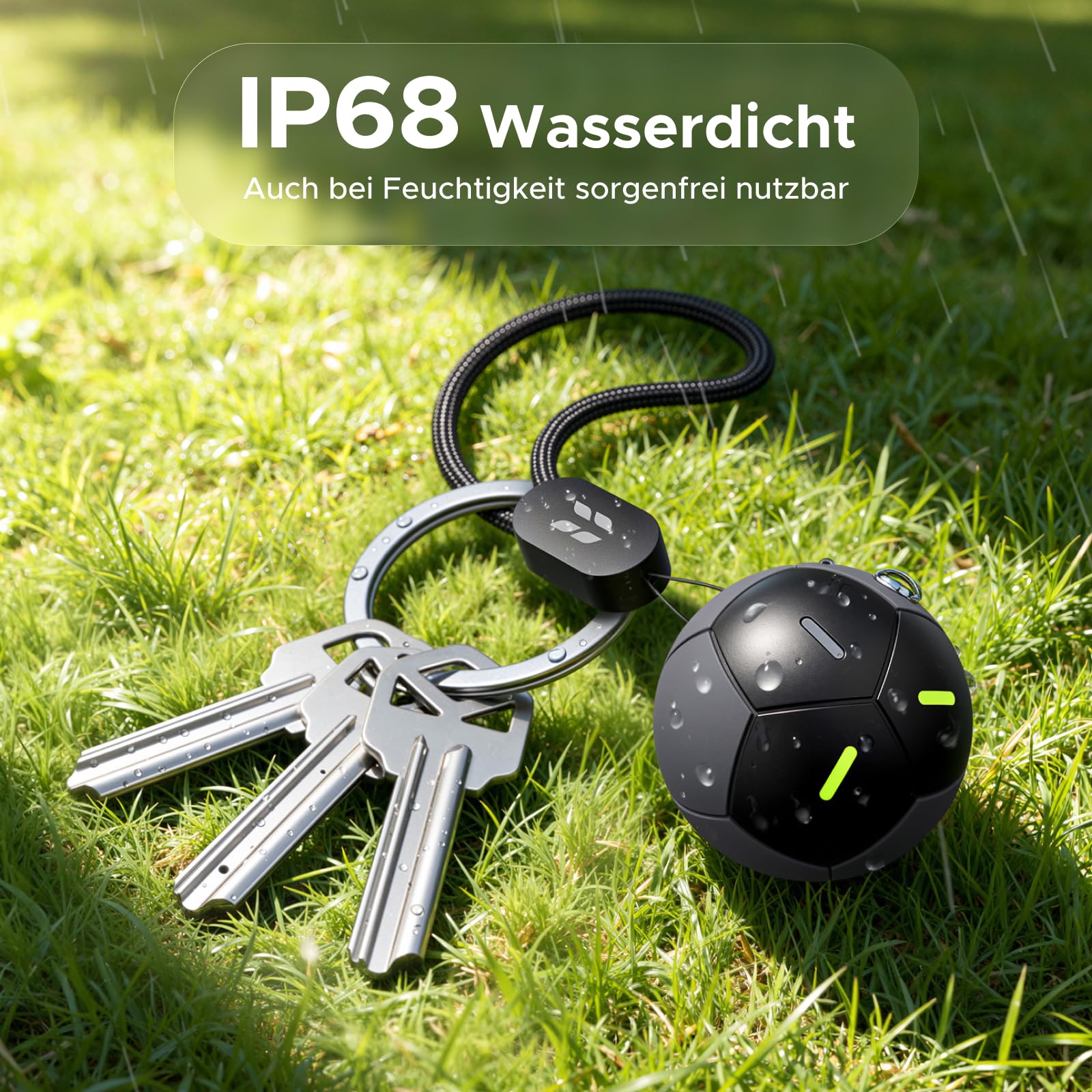 UGREEN FineTrack 2 Fußball kompatibel mit Apple Find My (nur iOS), Schlüsselfinder mit 110dB, IP68, kein Aufladen nötig, GPS Tracker, Tracker für Koffer, Keys, Rucksack 5