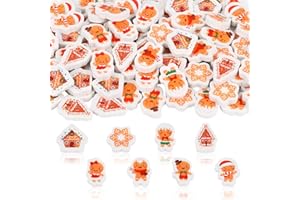 CCINEE 120Pcs Christmas Mini Erasers for Kids, Gingerbread Man Erasers Bulk Novelty Desk Pets for Classroom Rewards Holiday Party Favor Christmas Stocking Stuffers