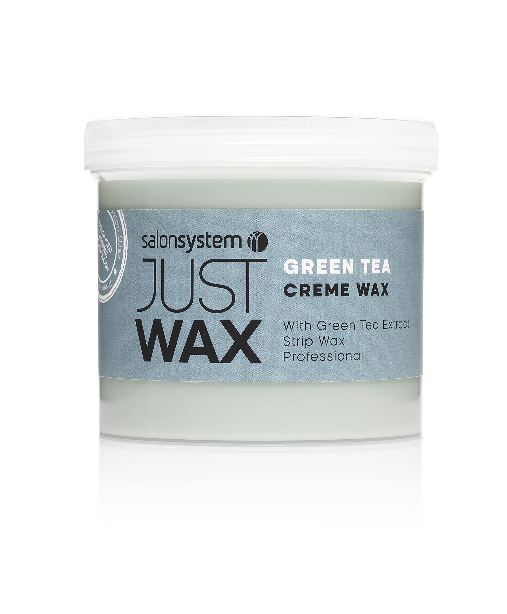 Salon System Just Wax Green Tea Crème Wax Ideal for Sensitive Skin with Antioxidant Properties 450g