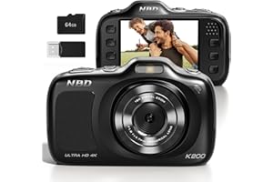 Digital Camera, Autofocus 4K Vlogging Cameras for Photography with 64GB Card, 64MP Portable Compact Point and Shoot Digital C