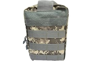 Emergency Pet First Aid Kit for Dogs, Cats, Small Animals – 40 Piece Medical Pet Disaster Kit/Bugout Bag with WildCow Vet Wrap (Camo Gray)