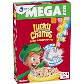 Lucky Charms Gluten Free Cereal with Marshmallows, Mega Size, 26.1 oz | Classic Marshmallow Shapes, Mega Size, 19g Whole Grain, Good Source of Calcium, 12 Vitamins &amp; Minerals
