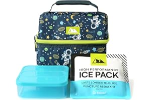 Arctic Zone Kids Lunch Bucket Combo with 210g Ice Pack and Sandwich Container, Space Odyssey