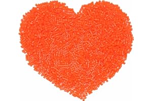 Yowamho 1000 Pcs Beads Fuse Beads - 5mm Orange Melting Beads for Crafts, Hama Beads Bulk Refill Kit.