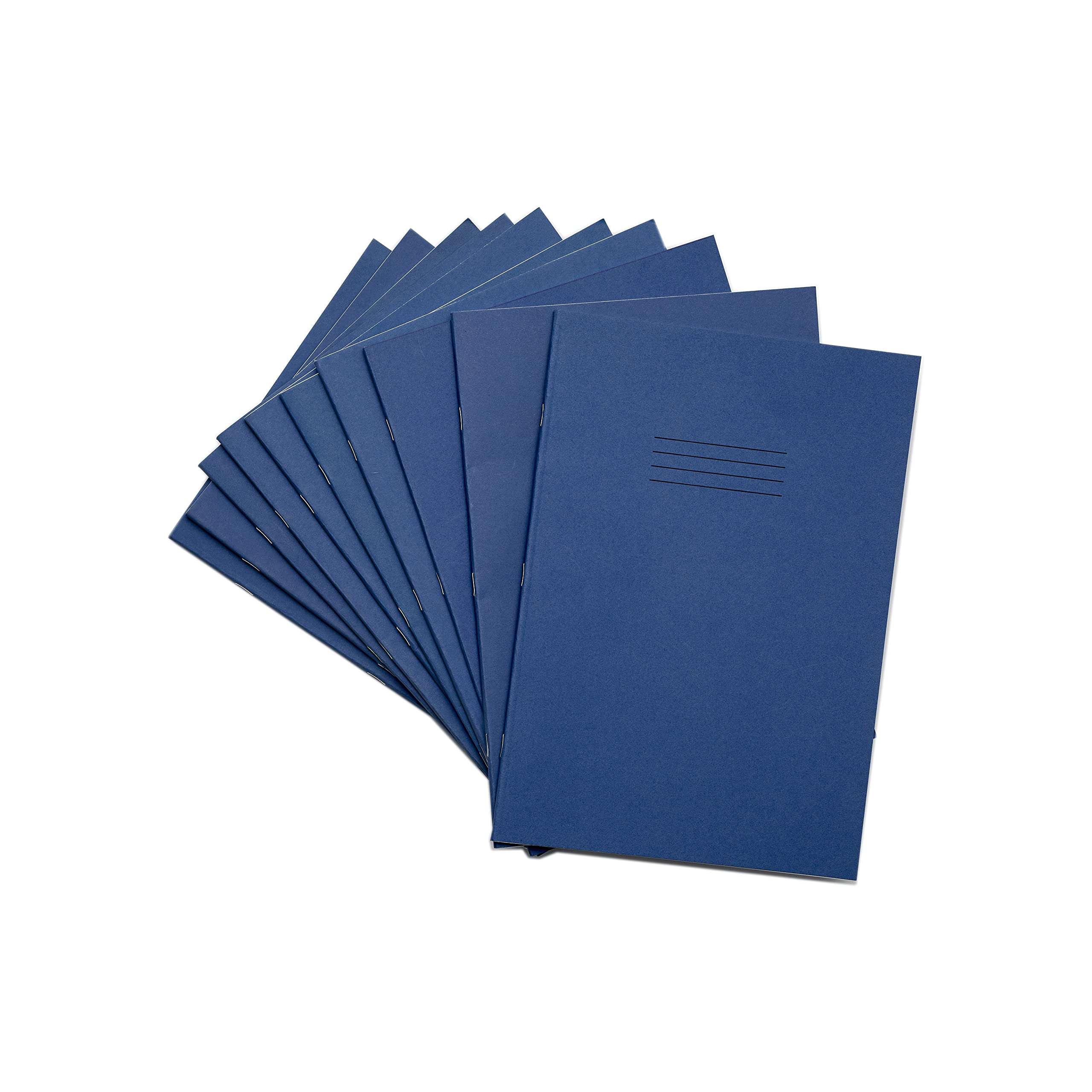 Rhino A4 Exercise Books, 80-Page / 8mm Lined with Margin Paper Notebook, 10-Pack, Office & School Stationery Supplies, Dark Blue