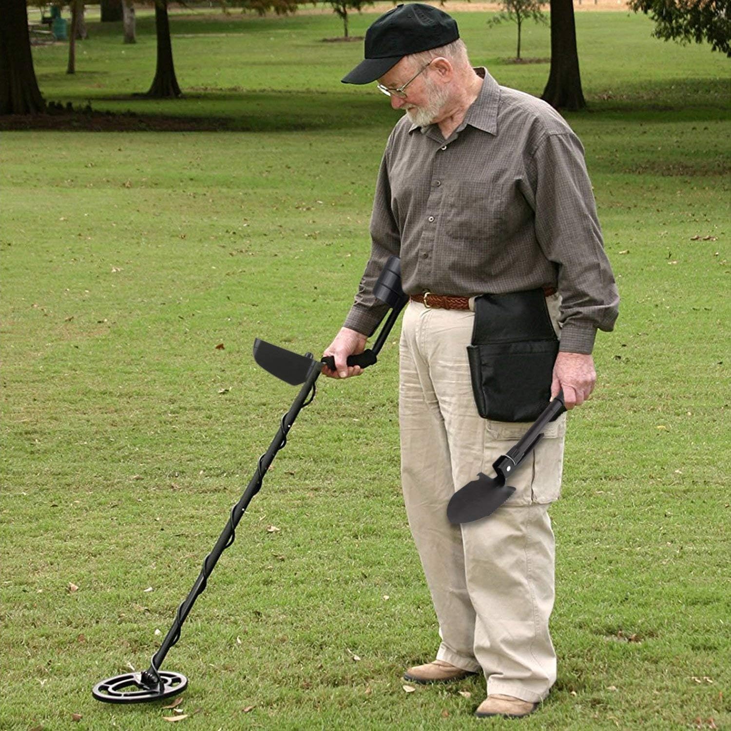 amzdeal Lightweight Metal Detector with AllMetal & Discrimination