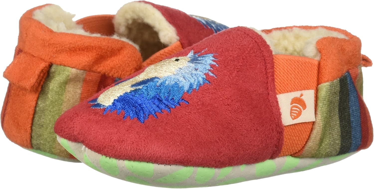  | Acorn Baby Easy-On Toddler Moc Slipper, Red Hedgehog, X-Large | Slippers