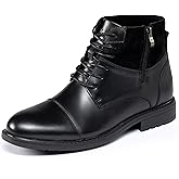 Holy dove Men's Lightweight Dress Boots Zip Ankle Chukka Casual Boot