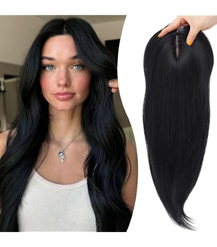 Amazon.com : CurcKua Hair Toppers, 18 Inch Long Human Hair  display picture 2