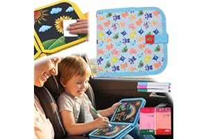 Reusable Scribble Book and Markers,Portable Erasable Sketchpad – Reusable Drawing Book with Erasable Pen, Travel Doodle Board