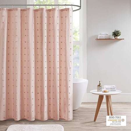 Urban Habitat - Cortinas de baño, algodón, Rosa, 70 x 72: Amazon.es: Hogar