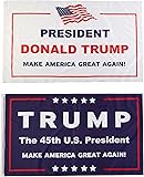 2 Pack -- 3x5ft Commemorative Trump Flag -- Presidental Inauguration Donald Trump -- The 45th U.S. President -- White+Blue -- MAKE AMERICA GREAT AGAIN!!!