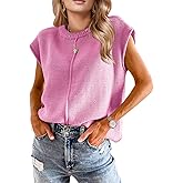 Womens Spring Fashion 2026 Summer Tops Boho Sweater Trendy Western Casual Cap Sleeve Rodeo Vest Cute Vacation Outfits