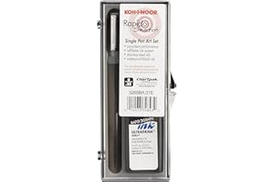 Koh-I-Noor RapidoSketch Pen and Ink Set, 35mm Pen Point and .75 oz. Bottle of Ultradraw Black Ink, 1 Set (3265BX.01E)