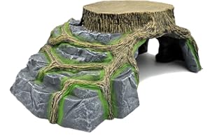 JIHAQUA Extra X Large Resin Reptile Tank Hideouts Cave Habitat Decor for Leopard Gecko Tank Accessories