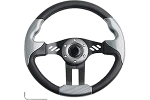 SPAORCCO Universal Super Sport 13" Golf Cart Steering Wheel Fit for Club Car DS Yamaha EZGO TXT RXV Steering Wheel…