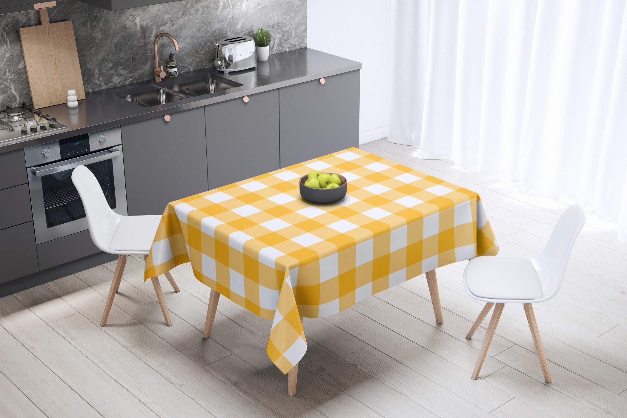 Bonamaison Kitchen Decoration, Tablecloth, 140cm x 140cm - Designed and Manufactured in Turkey
