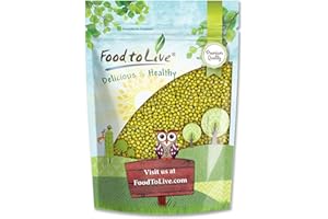 Food to Live - Mung Beans, 1 Pound, Whole, Dried, Raw Moong, Kosher, Vegan, Sirtfood, Bulk Green Gram, Low Sodium, Good Sourc