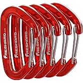 FresKaro 5pcs Nano Carabiner Clips, 8kN 1798lbs, Small Sturdy, Reliable Time-Tested Strong Spring Wiregate, Mini Size 2.37inch, Choice of 5colors