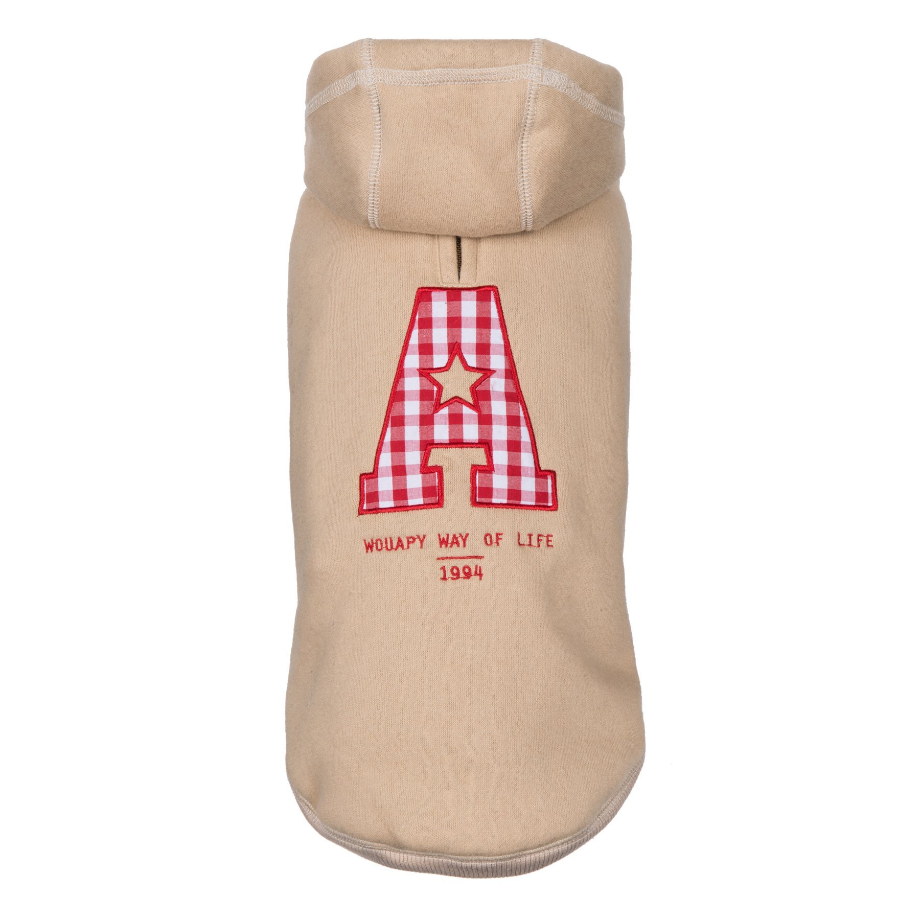 Wouapy Dog Hoodie, Size 42, Beige