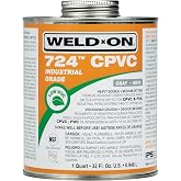 Weld-On 11659 724 Industrial Grade CPVC Solvent Cement, Gray, 1 Quart