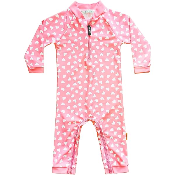 Maillot De Bain Bébé Fille UPF 50+ Manches Longues - Protection UV - Snap Bottom - 0-3 Ans