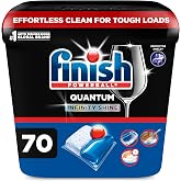 Finish Quantum Infinity Shine Dishwasher Pods, No Pre-Rinse Dishwasher Detergent Soap Removes 24HR Dried-On Stain and Grease, Leaving a Virtually Spotless Shine, 70 Count