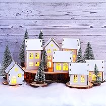 Maison De Neige De Noël, Décorations De Noël En Bois, Décoration De Maison, Cabane En Rondins