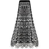 CLARA Women High Waist Mesh Maxi Skirt See-Through Beach Long Tulle Skirt Bodysuit Cover-Up