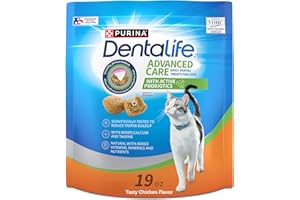 Purina DentaLife Made in USA Facilities Cat Dental Treats, Tasty Chicken Flavor - 19 oz. Pouch