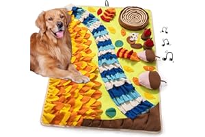 Mewoo Snuffle Mat for Dogs Large Breed, 40''x27.5'' Sniff Mat for Dogs, Dog Sniffing Mat Large Breed with Squeaky Toys, Dog Snuffle Enrichment Puzzle Interactive Dog Toys for Boredom Large Breed Dogs