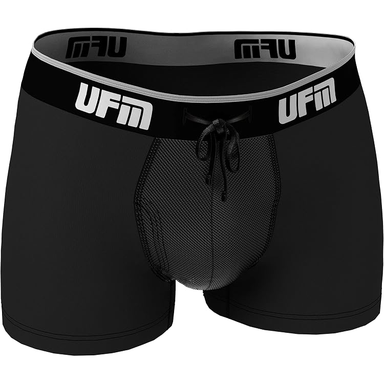 UFM 9" Boxer Briefs With Support Pouch - Anti-Chafe Compression Underwear (Polyester/Spandex) - View #2
