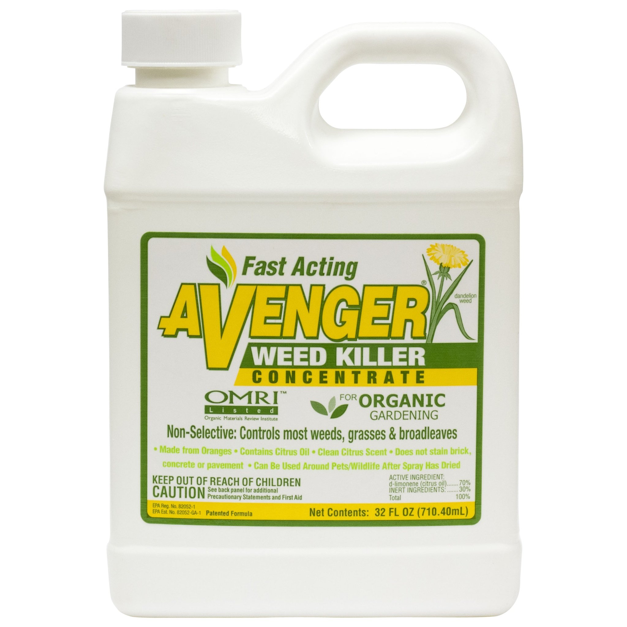 AVENGER® Organic Weed Killer, biodegradable, nontoxic Concentrate