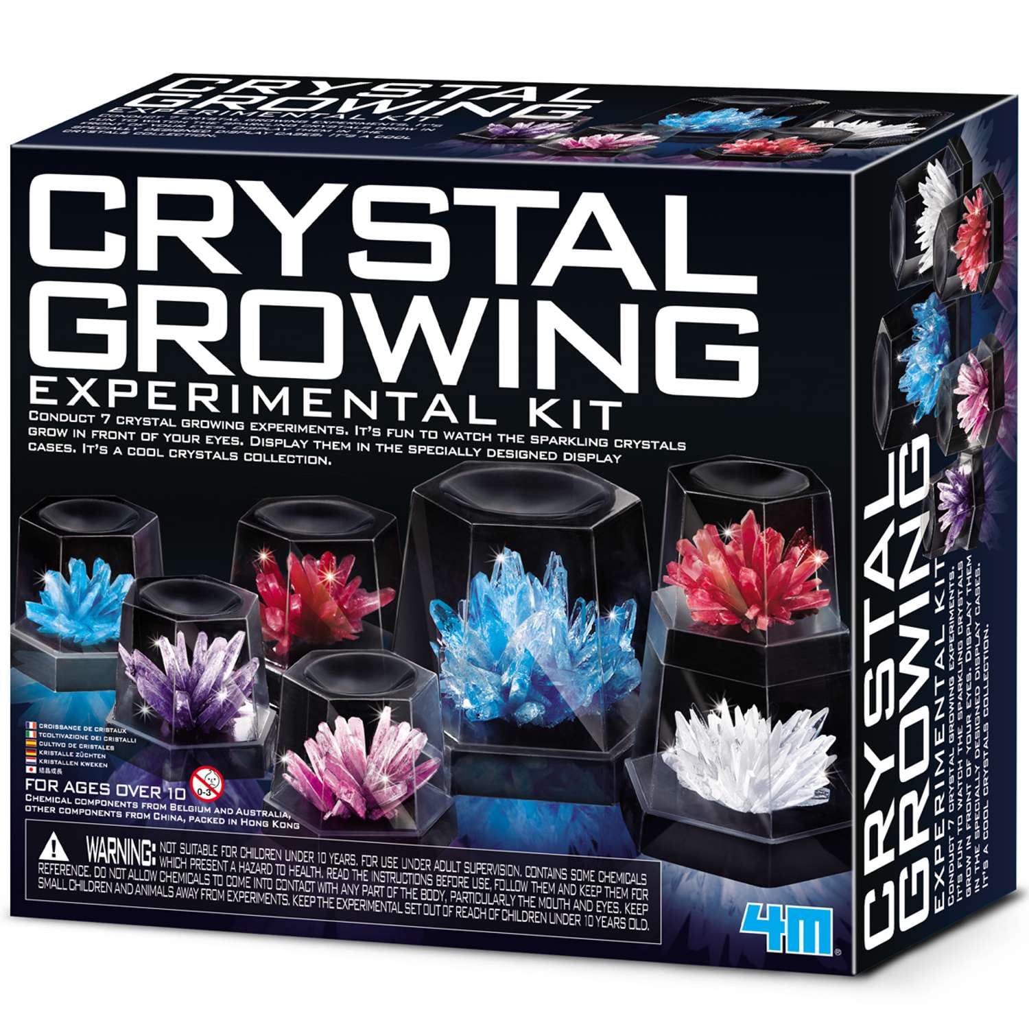 4M Crystal Growing Experimental Kit | A Science and Chemistry Kit for Kids Ages 14+ | Grow your own Crystals, Large