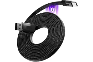 Statik MagStack USB to USB C Cable, Magnetic Anti Tangle Flat A to Type C Charger Fast Charging Cord, Magnetic Charging Cable, Compatible with iPhone 16 Pro Max, 15, Galaxy S24 Ultra, 27W 6FT/2M