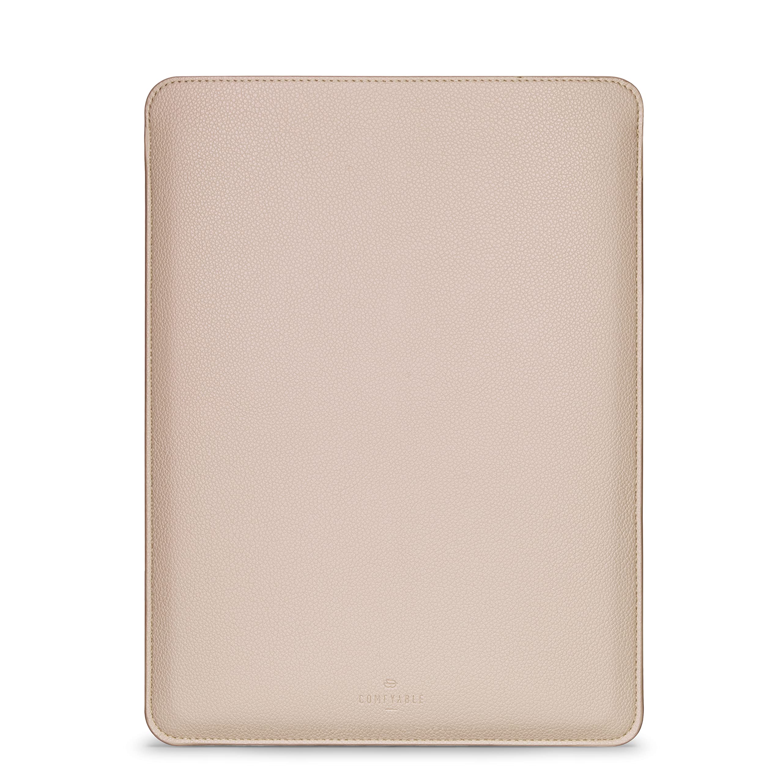 Comfyable Laptop Sleeve Precisely Compatible with 13 Inch MacBook Pro/Neo A18 A3404 & Mac Air M5 2026 A3449 M4 2025 A3240 M3 2024 A3113 M2 M1, Faux Leather Cover Case 13in, Sand