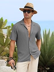 HOTake Men's Summer Beach Shirts Casual Short