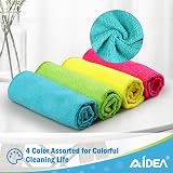 AIDEA Microfiber Cleaning Cloths 100 Pack 12x12in Lint Free Scratch Free view 2